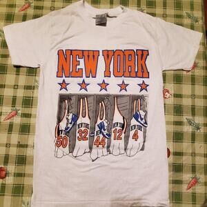 Rare New York Knicks Single Stitch Shirt N Ba Retro